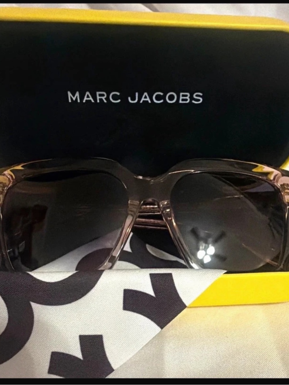 Marc Jacobs Men's Smoky Brown Gradient Sunglasses with Oversized Frame